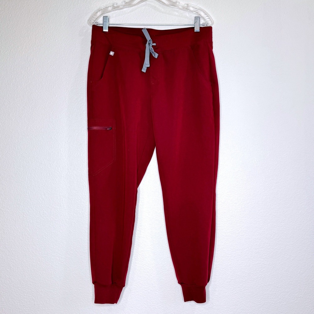 FIGS Technical Collection Zamora Scrub Pants M/P Dk Red Medical Nurse Vet Dr